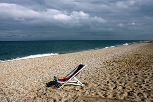 mare, sabbia, spiaggia, sdraio, nuvole, cielo